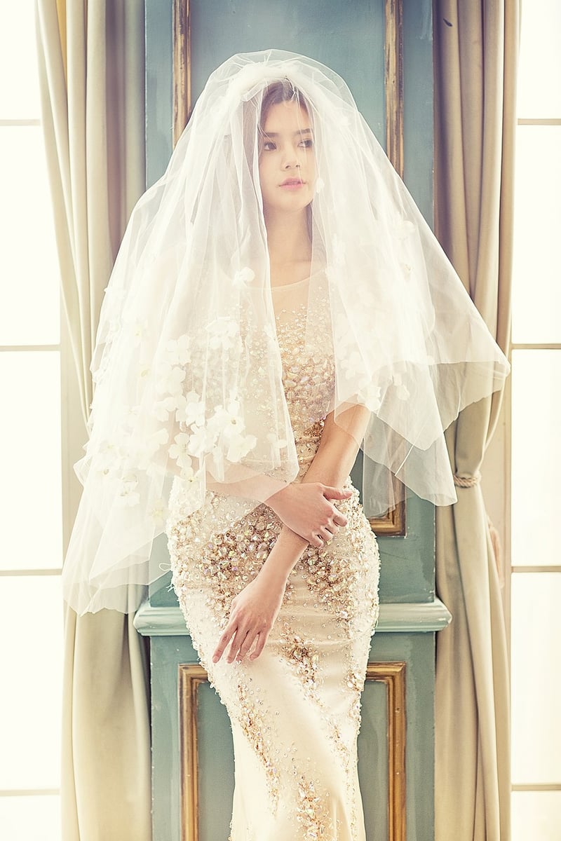 Bride in white dress